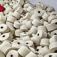 Taishi 6S 8S Waste Cotton Crochet Yarn White Recycled Melange Yarn for Weaving and Knitting Dyed Pattern Cotton Blended
