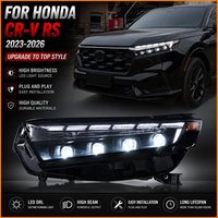 Pour Honda CRV CR-V 2023-2026 Style RS 6ème Génération Phare Avant à Lentille Projecteur LED Quad Beam avec Clignotant Séquentiel DRL