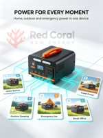 Station d'alimentation portable 300W LiFePO4, générateur solaire léger pour les pannes de courant, les coupures de service, le camping et les situations hors réseau