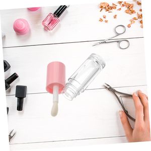 Embalaje de brillo de labios vacío portátil 4ml logotipo personalizado cosmético cepillo grande varita grande tubo de brillo de labios redondo con caja - Product Image 6