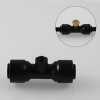 Buse de brumisation fine durable en plastique de 6,35 mm à basse pression, raccord en T de 1/4 pouce, connecteur rapide pour tuyau, refroidissement extérieur