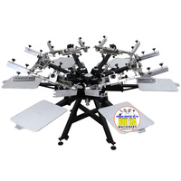 Machine d'imprimante à écran en textile pour t-shirt, 6 couleurs, 6 étapes, micro enregistrement robuste