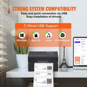 HD(200DPI) <strong>Thermal</strong> <strong>Label</strong> <strong>Printer</strong> Shipping <strong>Label</strong> <strong>Printer</strong> with Auto <strong>Label</strong> Recognition Support Windows/ MacOS/ Linux/ Chromebook - Product Image 5