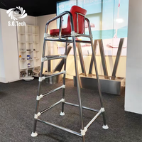Couronne d'eau Chaise de sauveteur en acier inoxydable de haute qualité fermement stable avec logo international Outils et accessoires de piscine
