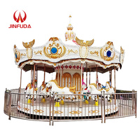 Manège de parc d'attractions de taille standard européenne, équipement de jeu d'attraction de qualité supérieure, manèges à chevaux