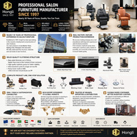 Fauteuil de Barbier Hydraulique Professionnel avec Appui-tête Réglable, Siège de Coiffure pour Salon de Coiffure, Fournisseur en Gros