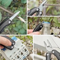 Pince Multifonction Portable de Poche, Dénudeur de Fils, Couteau Pliant, Outil à Main Pliant Multifonctionnel pour Camping en Plein Air