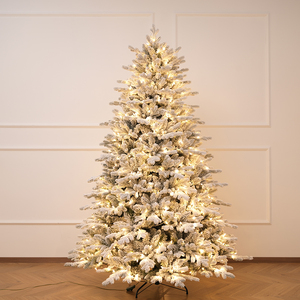 Encrypted PE Hybrid Flocking Artificial Christmas <b>Tree</b> Lights Built-in Dual-Color Warm White <b>LED</b> Lights Eco-Friendly Home Luxury - Product Image 3