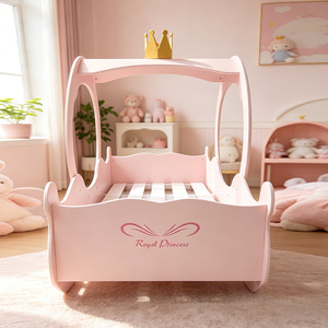 rosa principessa telaio del <span class=keywords><strong>letto</strong></span> a tema fiabesco ragazze <span class=keywords><strong>letto</strong></span> a baldacchino in legno per bambini <span class=keywords><strong>letto</strong></span> per bambini - Product Image 2