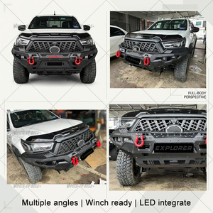 Nuevo Parachoques Delantero Reforzado de Acero <span class=keywords><strong>Armando</strong></span> para Hilux Revo Rocco 2016-2025 con Luces LED, Soporte para Cabrestante, Accesorios Todoterreno, Negro - Product Image 6