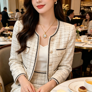 Joyería de Moda a Precios Accesibles, Collar de Acero Inoxidable con Colgante de Corazón de Circonio en Oro y Plata para <span class=keywords><strong>4</strong></span> Mejores Amigas, TGXL12638 - Product Image 2
