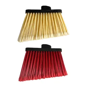 Wholesale Recycle Duo-Sweep Flagged Angle Broom Head With 54" Handle And Microfiber For Industrial Household Road Cleaning