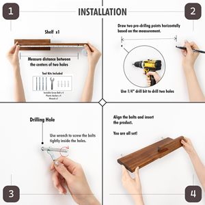 <strong>Wall</strong> Floating Shelves Minimalism <strong>Wall</strong> Mount Hardwood Shelves <strong>Wall</strong> Decor <strong>Shelving</strong> for Bedroom Living Room - Product Image 6