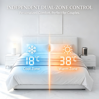 Surmatelas chauffant et rafraîchissant à deux zones, matelas intelligent à circulation d'eau pour couples, sommeil confortable