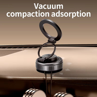 Support de téléphone magnétique à ventouse pliable de haute qualité Support de téléphone magnétique flexible sous vide réglable à 360 ° pour mur de voiture/salle de sport/miroir