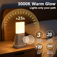 Lampe LED minimaliste moderne à détecteur de mouvement intégré, température de couleur réglable, allumage/extinction automatique pour couloirs