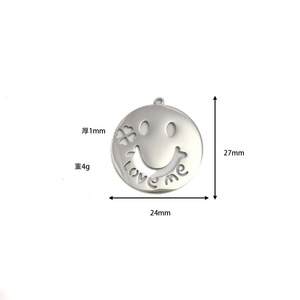 Cadenas de acero inoxidable para mujer con estilo de moda, mueca dulce y vanguardista para joyería de collar sonriente - Product Image 4