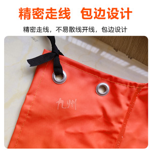 Delantal Químico de PVC Naranja con Tirantes, Costuras Soldadas, Ropa de Seguridad Industrial, Resistente al Agua y al Aceite - Product Image 4