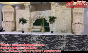 Tradicional Shiv Parvati tema boda escenario Grand Srilankan boda escenario decoración hindú boda Shiv Parvati escenario configuración - Product Image 5