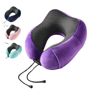 Oreiller <span class=keywords><strong>en</strong></span> <span class=keywords><strong>mousse</strong></span> à mémoire de forme <span class=keywords><strong>en</strong></span> U-Support de cou portable avec pochette de voyage, cadeau d'entreprise idéal et utilisation ergonomique quotidienne - Product Image 1