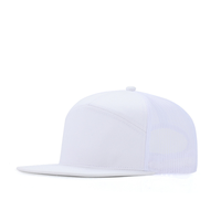 Casquette de baseball en PVC tressé à sept panneaux, style camionneur, à visière plate, pour l'extérieur, protection solaire, personnalisable, collection Printemps-Été