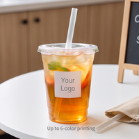 ZFCUP Gobelets en plastique transparents de 14 oz avec couvercle personnalisés, gobelets de fête personnalisés, gobelet en plastique avec couvercle