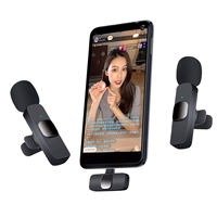 Microphone sans fil K9 pour l'enregistrement multi-scènes en équipe, micro-cravate à double récepteur avec chargement Type C, 48 kHz, 2,4 G, longue autonomie de batterie