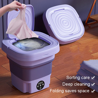 Petite machine à laver pliable pour la maison Vêtements, pantalons et chaussettes mini machine de nettoyage seau à linge portable