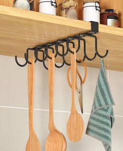 Étagère de rangement en métal à 12 crochets armoire armoire de salle de bain organisateur de <span class=keywords><strong>cuisine</strong></span> support suspendu en métal sous les étagères tasse cintre - Product Image 2