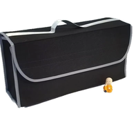 Boîte de rangement pliable transfrontalière en tissu non tissé pour voiture, 1 à 3 compartiments, sac organisateur d'outils, impression de logo, coffre