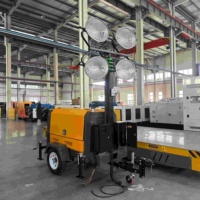 Torre de Iluminación con Generador Diésel Perkins de 9kva, 10kva, 12kva, 15kva, 20kva, 25kva, Joystick Manual, 1.8-8M, con EPA