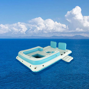 Cabaña flotante inflable barra flotante isla <span class=keywords><strong>plataforma</strong></span> con tienda inflable salón de agua - Product Image 3