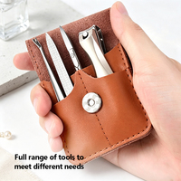Ensemble de soins personnels, coupe-ongles, kit de toilettage de voyage, outils à ongles en acier inoxydable, ensemble de manucure et de pédicure avec étui de voyage, boîte cadeau