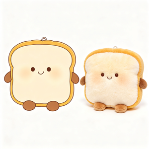 Custom Logo Wholesale Manufacturer Plush Hand Soft Throw <b>Pillow</b> Bread <b>Shaped</b> Soft Plush <b>Pillow</b> Toy Custom Plush <b>Pillows</b> - Product Image 1