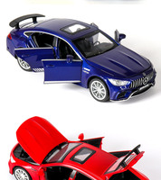 1:32 AMG GT63 Simulation Moulé Sous Pression En Alliage De Voiture Modèle De Voiture Collection Décoration Modelo De Auto Son et Lumière Fonction Garçon Jouet