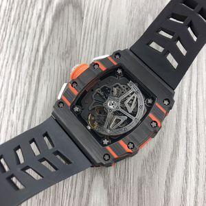 High-end men's mechanical <b>watch</b>, carbon fiber tonneau-shaped flyback chronograph automatic <b>watch</b>. - Product Image 6