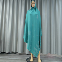 Foulard Hijab en strass pour femmes musulmanes, grande taille, dubaï, couleur unie, buste, foulard, voile, Bandana
