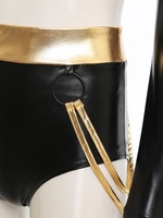 Tenues de clubwear métalliques pour femmes, crop tops et shorts pour les raves, les soirées disco, les boîtes de nuit, les robes de danse latine et de salon, fournisseur