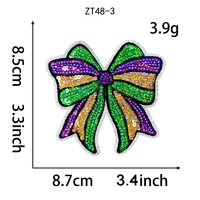 Parche Termoadhesivo Bordado con Lentejuelas de Mardi Gras, Coquette, Martes Grueso, Carnaval, Emblema Pequeño para Planchar en Ropa, Sombreros y Bolsos