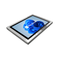 Panel PC Industrial de 19 Pulgadas con Pantalla Táctil Capacitiva IP65, Superficie Plana con Esquinas Redondeadas, Sin Ventilador, de Acero Inoxidable con M12