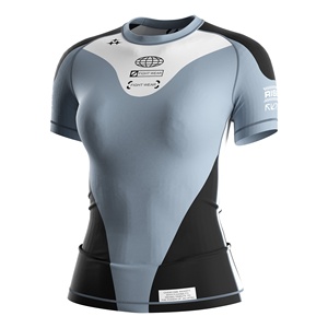 Maglietta BJJ No-Gi da <span class=keywords><strong>Donna</strong></span> Leggera ad Asciugatura Rapida Manica Corta Rash Guard per Arti Marziali Palestra Sport Acquatici - Product Image 1