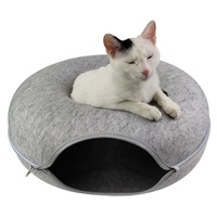 Jouets d'animaux en feutre faits à la main, en forme de tunnel, maison pour chat, grotte pour chat, lit pour chat pour jouer et dormir, vente en gros