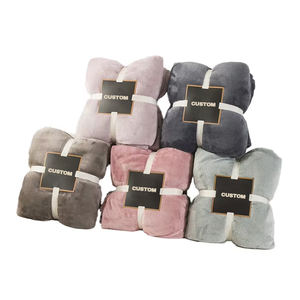 <span class=keywords><strong>Coperta</strong></span> Personalizzata Ujoy in Pile Corallo, Ecologica e alla Moda, Morbida e Calda, con Logo Stampato in Serigrafia - Product Image 1