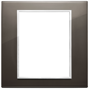 Placca per interruttore a parete in zaffiro nero, lunghezza 18,5 cm, altezza 2,2 cm, design moderno - Product Image 1