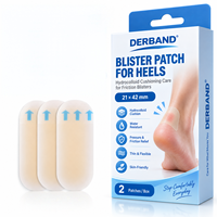 DERBAND Patch hydrocolloïde pour talons 21x42mm, 2 pièces, format voyage, OEM, marque privée, fabricant en gros