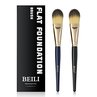 2024 tendance produit multifonctionnel pinceaux de maquillage bleu foncé manche en bois haut de gamme cheveux synthétiques or rose ensemble de pinceaux de maquillage