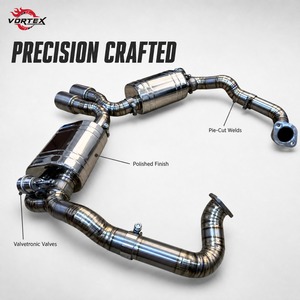 ระบบไอเสียไทเทเนียมประสิทธิภาพสูง Vortex สำหรับ Porsche 981 Boxster Cayman 3.4L 2.7L - Product Image 6