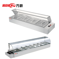 Chauffe-plats électrique commercial pour restaurant à Dubaï, comptoir de buffet, 4 bacs, présentoir de nourriture chaude/bain-marie chauffant