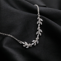 Bracelet en argent sterling 925 avec zircon en forme de feuille, bijoux fins, bracelet à breloques pour femmes