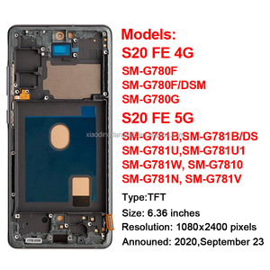 Écran tactile de remplacement TFT LCD avec cadre pour Incell S20 Lite/S20 FE 4G/5G, 6,36 pouces, 1080x2400 pour SM-G780F/SM-G781U - Product Image 2